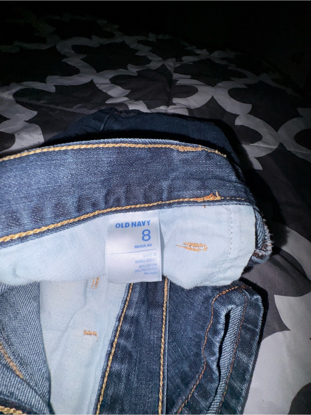 Old Navy Dark Blue Denim Jeans with Contrast Stitching